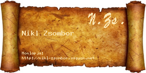 Nikl Zsombor névjegykártya